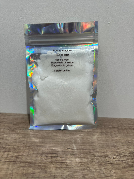 Poudre magique senteur Fleur de coton (sachet de 100g)