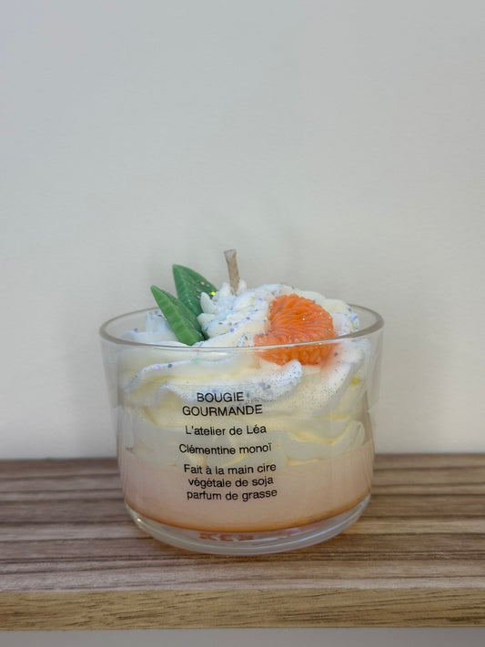 Bougie gourmande senteur Clémentine monoï